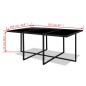 vidaXL Set comedor de jardín 11 piezas y cojines ratán sintético negro