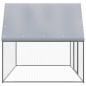 vidaXL Gallinero de acero galvanizado plateado y gris 3x2x2 m vidaXL Gallinero de acero galvanizado plateado y gris 3x2x2 m