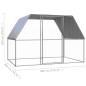 vidaXL Gallinero de acero galvanizado plateado y gris 3x2x2 m vidaXL Gallinero de acero galvanizado plateado y gris 3x2x2 m
