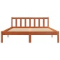 vidaXL Estructura de cama madera maciza pino marrón cera 150x200 cm vidaXL Estructura de cama madera maciza pino marrón cera 150x200 cm