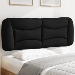 vidaXL Cabecero de cama acolchado tela negro 140 cm
