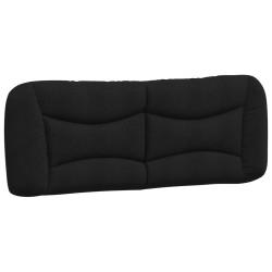 vidaXL Cabecero de cama acolchado tela negro 140 cm