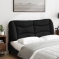 vidaXL Cabecero de cama acolchado tela negro 140 cm vidaXL Cabecero de cama acolchado tela negro 140 cm