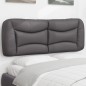 vidaXL Cabecero de cama acolchado cuero sintético gris 140 cm vidaXL Cabecero de cama acolchado cuero sintético gris 140 cm
