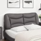 vidaXL Cabecero de cama acolchado cuero sintético gris 140 cm vidaXL Cabecero de cama acolchado cuero sintético gris 140 cm