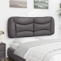 vidaXL Cabecero de cama acolchado cuero sintético gris 140 cm vidaXL Cabecero de cama acolchado cuero sintético gris 140 cm