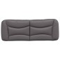 vidaXL Cabecero de cama acolchado cuero sintético gris 140 cm vidaXL Cabecero de cama acolchado cuero sintético gris 140 cm