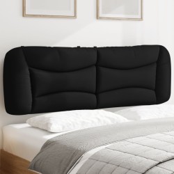 vidaXL Cabecero de cama acolchado tela negro 160 cm
