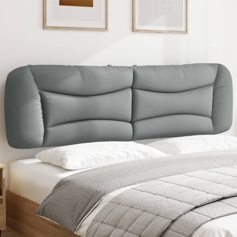 vidaXL Cabecero de cama acolchado tela gris claro 180 cm vidaXL Cabecero de cama acolchado tela gris claro 180 cm