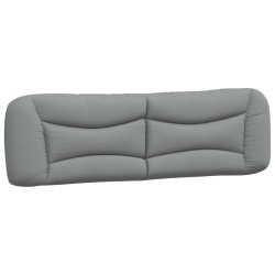 vidaXL Cabecero de cama acolchado tela gris claro 180 cm