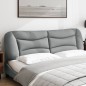 vidaXL Cabecero de cama acolchado tela gris claro 180 cm vidaXL Cabecero de cama acolchado tela gris claro 180 cm