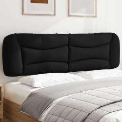 vidaXL Cabecero de cama acolchado tela negro 180 cm