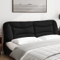 vidaXL Cabecero de cama acolchado tela negro 180 cm