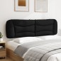 vidaXL Cabecero de cama acolchado tela negro 180 cm