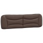 vidaXL Cabecero de cama acolchado cuero sintético marrón 180 cm