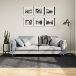 vidaXL Alfombra pelo corto look escandinavo IZA antracita 160x230 cm