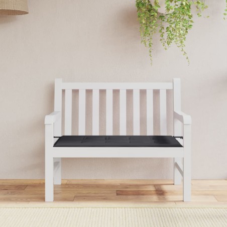 vidaXL Cojín para banco de jardín tela Oxford negro 120x50x3 cm
