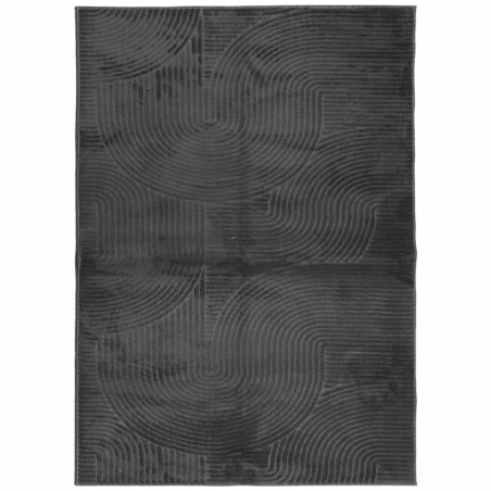vidaXL Alfombra pelo corto look escandinavo IZA antracita 240x340 cm