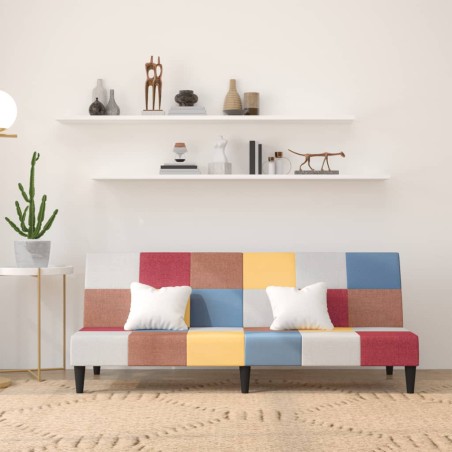 vidaXL Sofá cama de 2 plazas tela