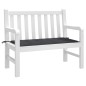 vidaXL Cojín para banco de jardín tela Oxford negro 120x50x3 cm