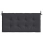 vidaXL Cojín para banco de jardín tela Oxford negro 120x50x3 cm