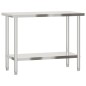 vidaXL Mesa de trabajo de cocina acero inoxidable 110x55x85 cm