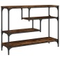 vidaXL Mesa consola madera de ingeniería roble ahumado 100x30x75 cm
