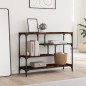 vidaXL Mesa consola madera de ingeniería roble ahumado 100x30x75 cm