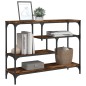 vidaXL Mesa consola madera de ingeniería roble ahumado 100x30x75 cm