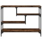 vidaXL Mesa consola madera de ingeniería roble ahumado 100x30x75 cm