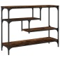 vidaXL Mesa consola madera de ingeniería roble ahumado 100x30x75 cm
