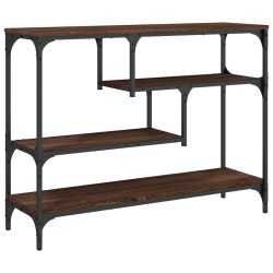 vidaXL Mesa consola madera de ingeniería marrón roble 100x30x75 cm