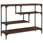 vidaXL Mesa consola madera de ingeniería marrón roble 100x30x75 cm vidaXL Mesa consola madera de ingeniería marrón roble 100x30x75 cm
