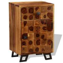 vidaXL Mesita de noche de madera maciza sheesham 37x30x54 cm