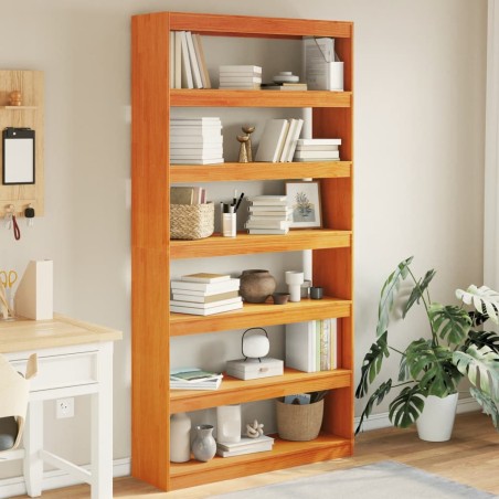 vidaXL Estantería/divisor espacios madera maciza pino 100x30x199,5 cm