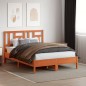 vidaXL Cabecero de cama madera maciza de pino marrón cera 135 cm vidaXL Cabecero de cama madera maciza de pino marrón cera 135 cm
