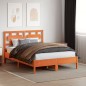 vidaXL Cabecero de cama madera maciza de pino marrón cera 135 cm vidaXL Cabecero de cama madera maciza de pino marrón cera 135 cm