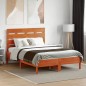 vidaXL Cabecero de cama madera maciza de pino marrón cera 120 cm vidaXL Cabecero de cama madera maciza de pino marrón cera 120 cm