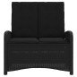 vidaXL Sillón reclinable de jardín con cojines ratán sintético negro vidaXL Sillón reclinable de jardín con cojines ratán sintético negro
