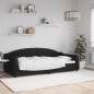 vidaXL Sofá cama tela negro 100x200 cm vidaXL Sofá cama tela negro 100x200 cm