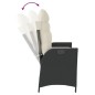 vidaXL Sillón reclinable de jardín con cojines ratán sintético negro vidaXL Sillón reclinable de jardín con cojines ratán sintético negro