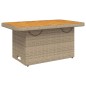vidaXL Mesa de jardín ratán sintético madera acacia beige 90x55x71 cm vidaXL Mesa de jardín ratán sintético madera acacia beige 90x55x71 cm