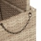 vidaXL Mesa de jardín ratán sintético madera acacia beige 90x55x71 cm vidaXL Mesa de jardín ratán sintético madera acacia beige 90x55x71 cm