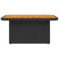vidaXL Mesa de jardín madera de acacia y ratán PE negro 90x55x71 cm vidaXL Mesa de jardín madera de acacia y ratán PE negro 90x55x71 cm