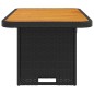 vidaXL Mesa de jardín madera de acacia y ratán PE negro 90x55x71 cm vidaXL Mesa de jardín madera de acacia y ratán PE negro 90x55x71 cm