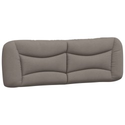 vidaXL Cabecero de cama acolchado tela gris taupé 160 cm