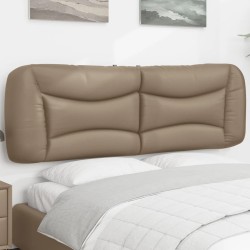 vidaXL Cabecero de cama acolchado cuero sintético capuchino 160 cm