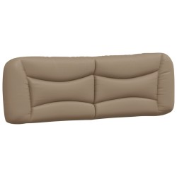 vidaXL Cabecero de cama acolchado cuero sintético capuchino 160 cm
