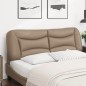 vidaXL Cabecero de cama acolchado cuero sintético capuchino 160 cm vidaXL Cabecero de cama acolchado cuero sintético capuchino 160 cm