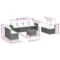 vidaXL Set de muebles de jardín 9 pzas y cojines ratán sintético gris vidaXL Set de muebles de jardín 9 pzas y cojines ratán sintético gris